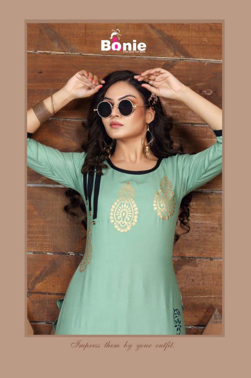 Bonie Aanandi 1 Latest Fancy Casual Wear Rayon Designe Readymade Collection